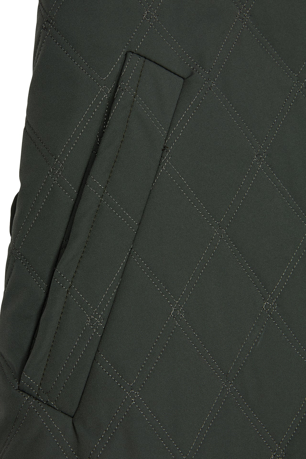Green Quilted Cashmere Lined Gilet