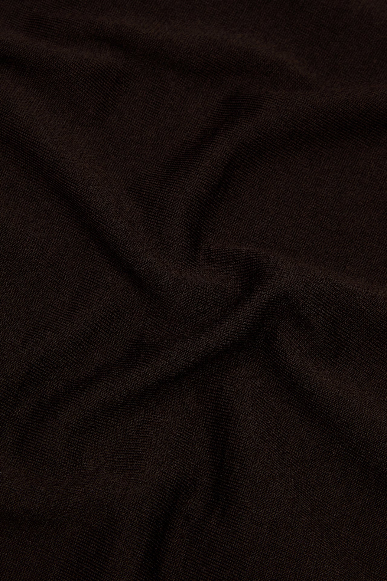Huntsman x Smedley Chocolate Brown Polo Neck Knitwear