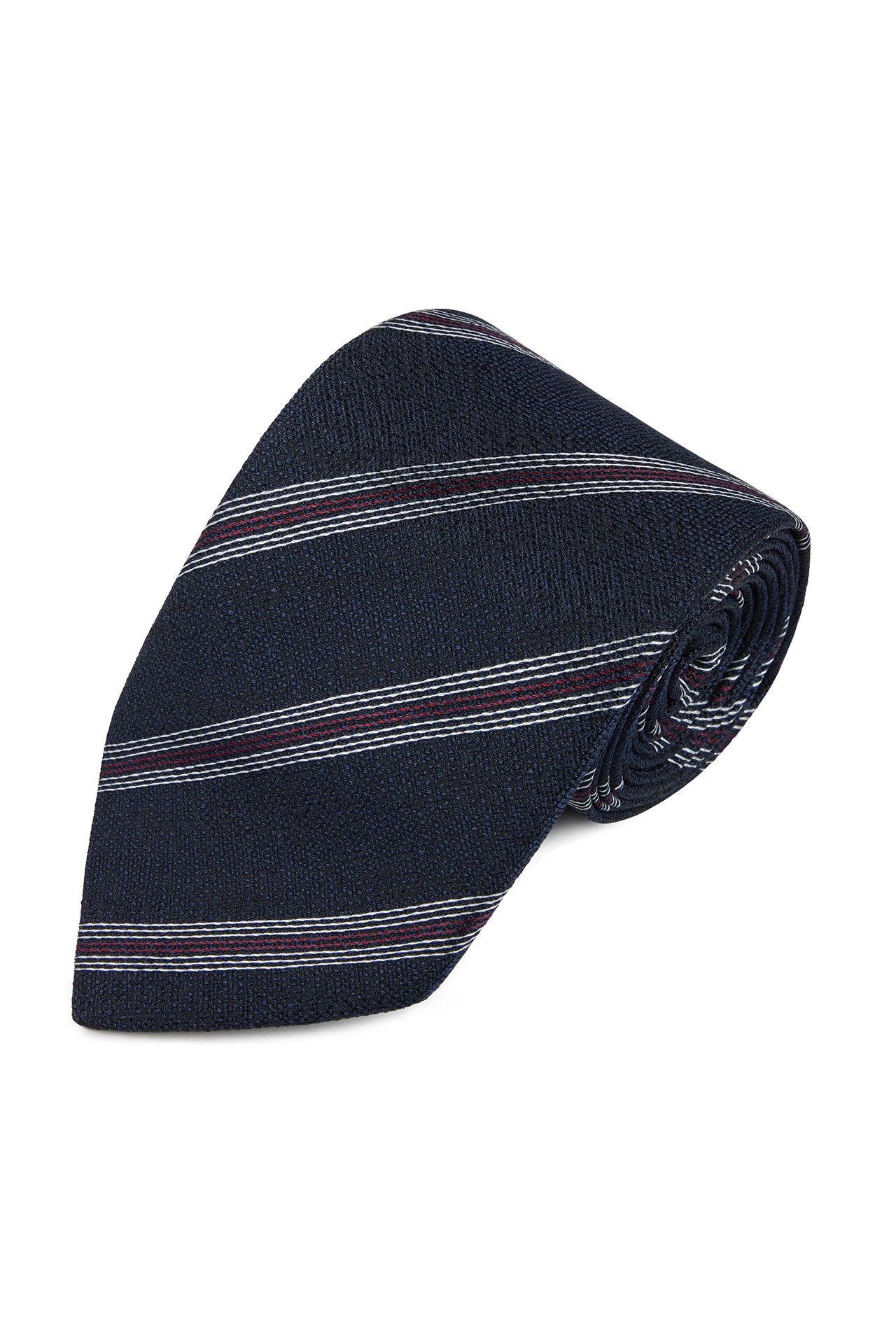 Mi Silk Stripe Tussah Tie