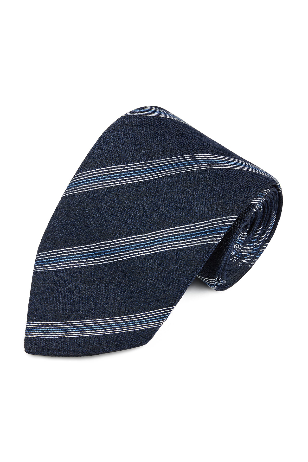 Mi Silk Stripe Tussah Tie