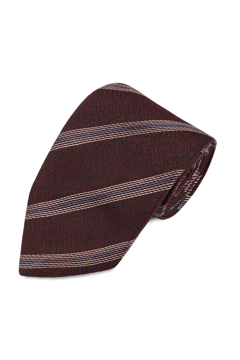 Mi Silk Stripe Tussah Tie