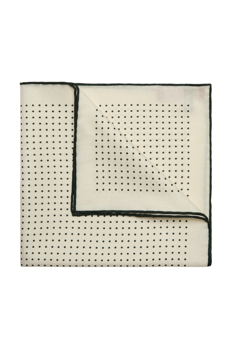 Spot Silk Hopsack Pocket Square
