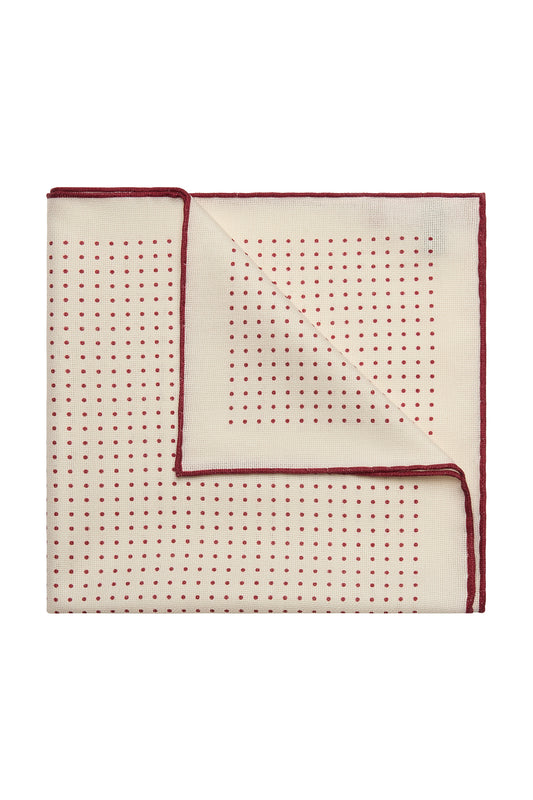 Spot Silk Hopsack Pocket Square