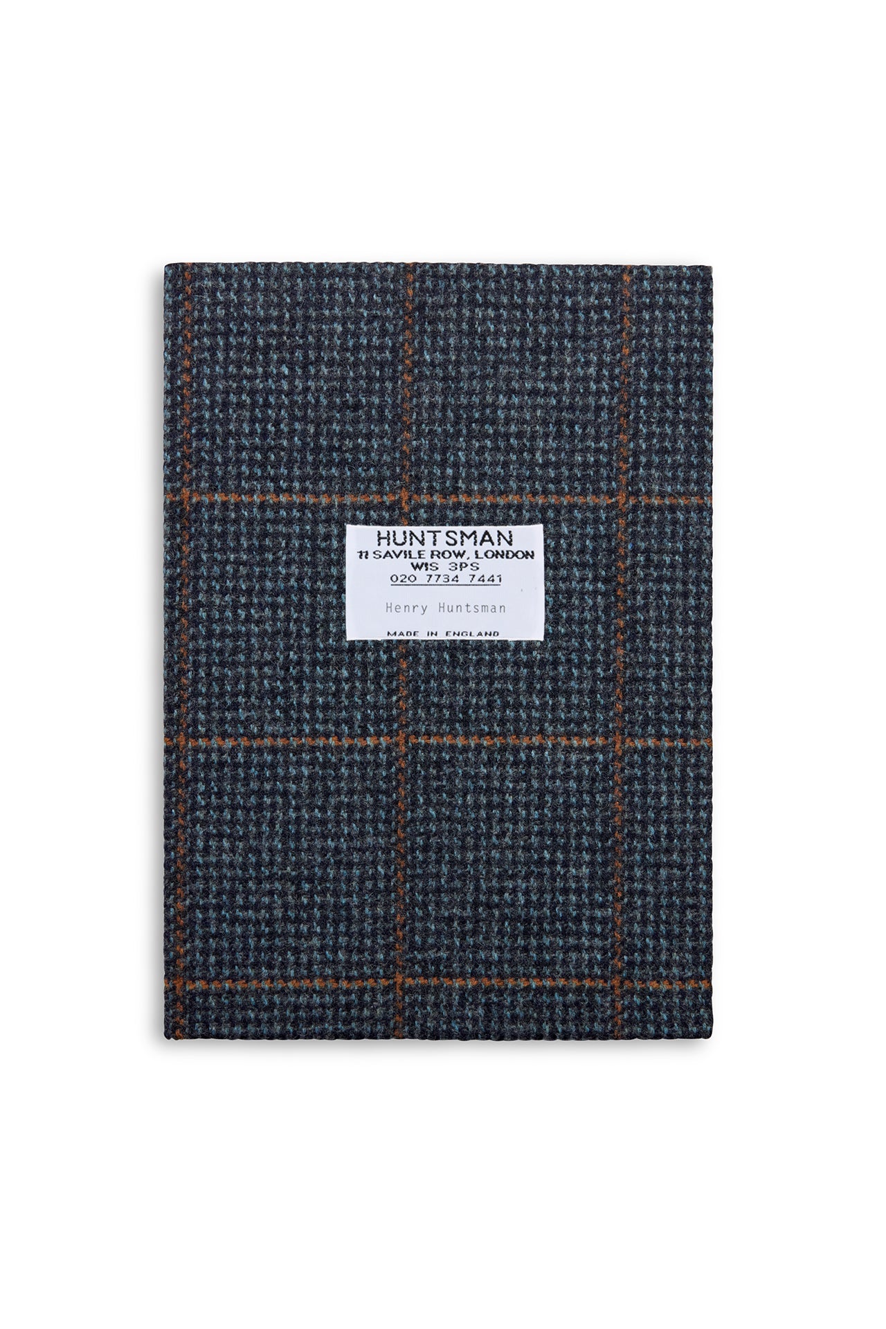 Navy/Rust Hairline Check Cashmere Book