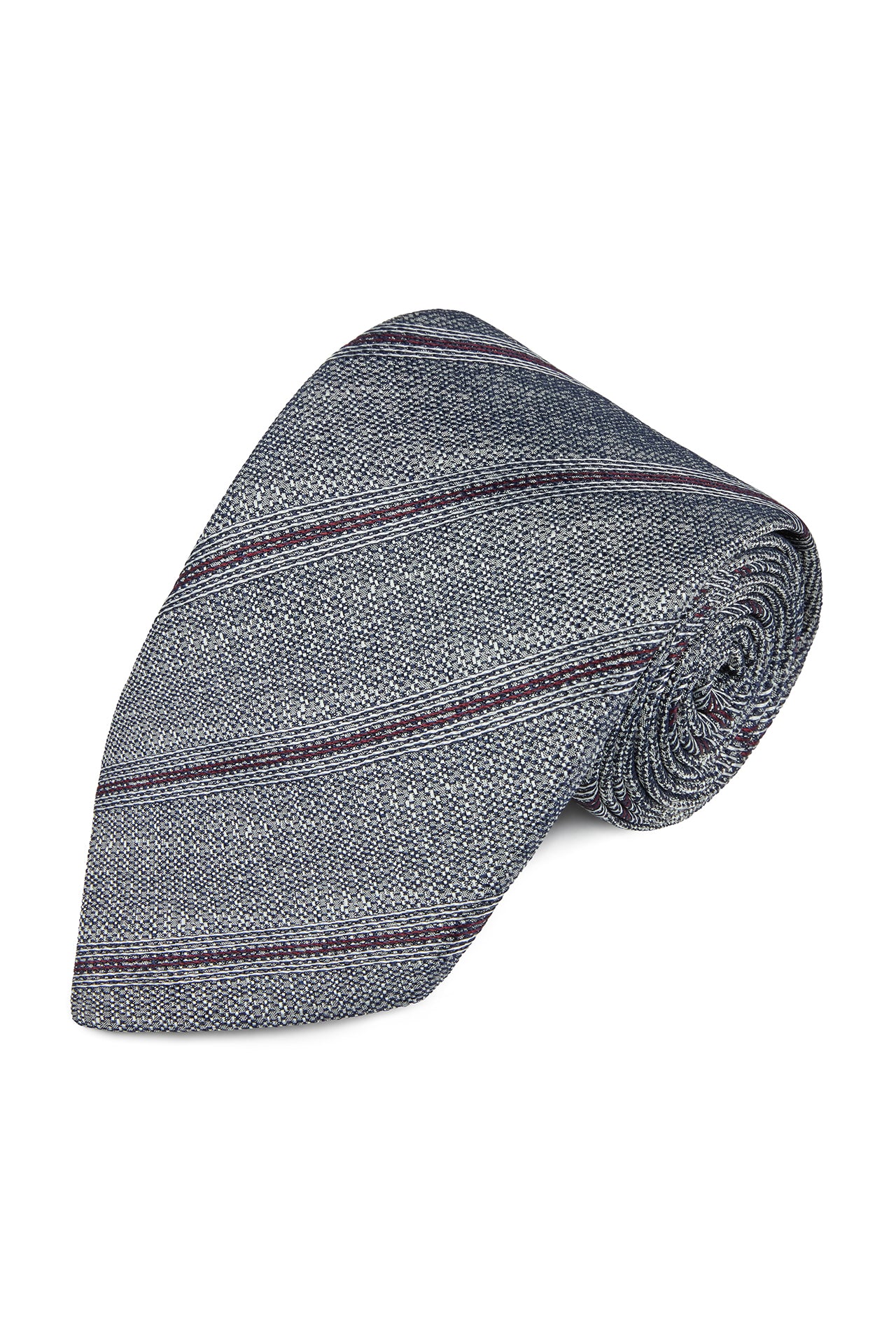 Mi Silk Stripe Tussah Tie