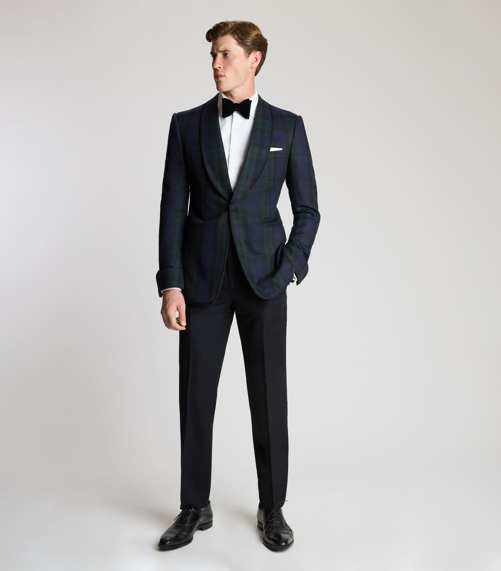 Black Watch Tartan Single Breasted Dinner Jacket