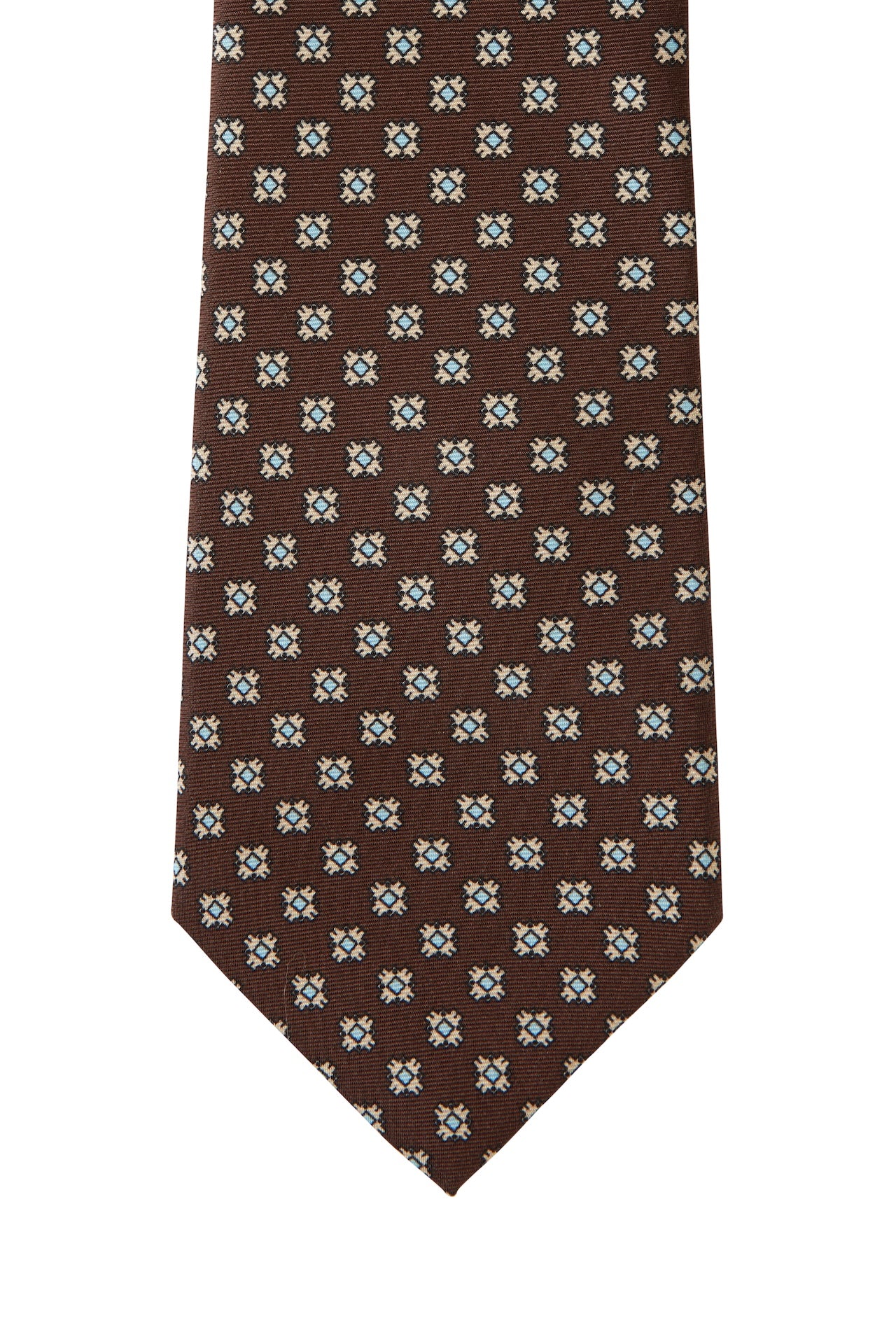 Brown square pattern Tie