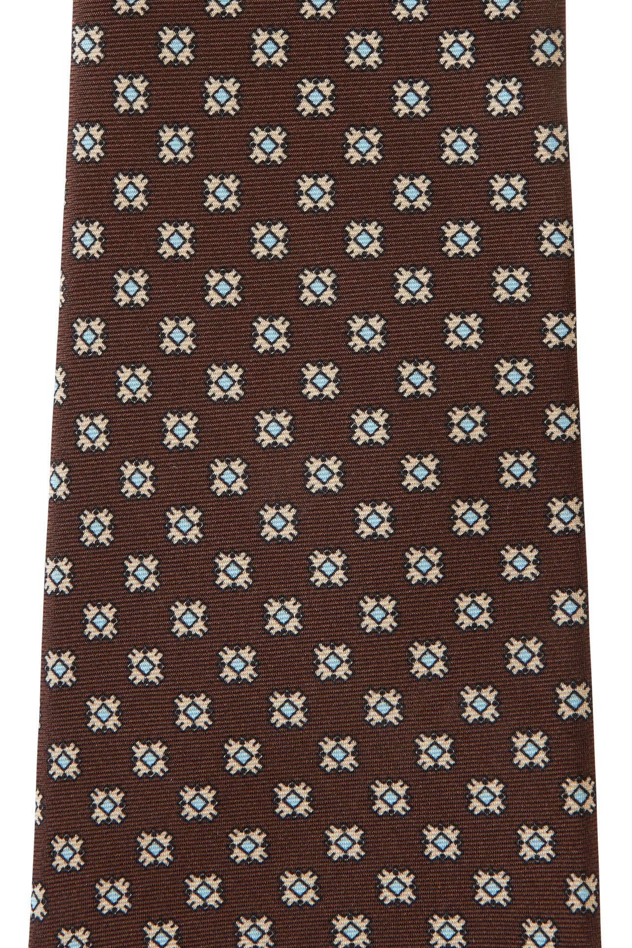 Brown square pattern Tie