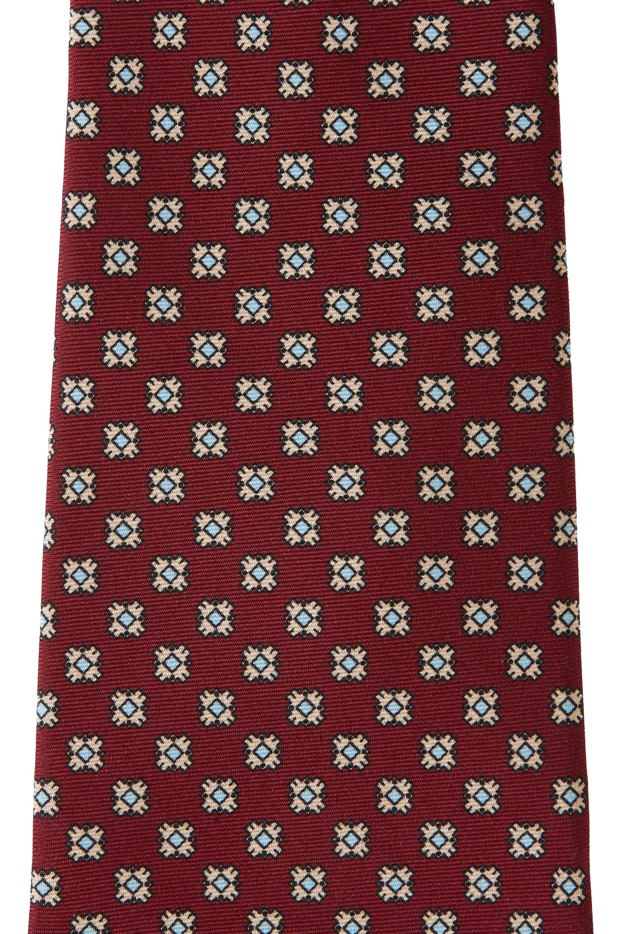 Burgundy Square Pattern Tie