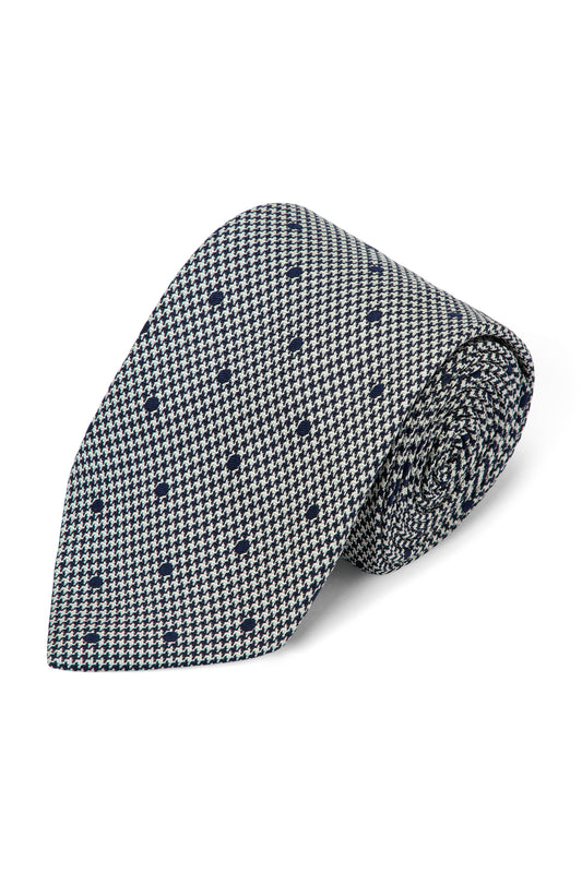 Houndstooth Spot Silk Tie