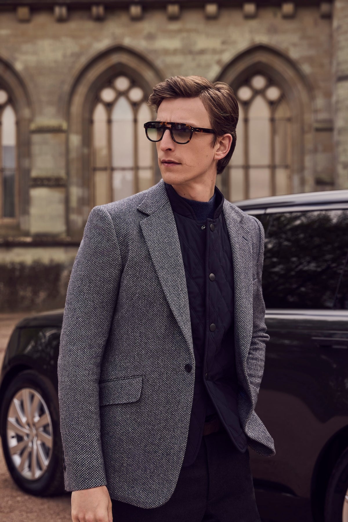 Navy Barleycorn Cashmere Jacket | Huntsman – Huntsman Savile Row