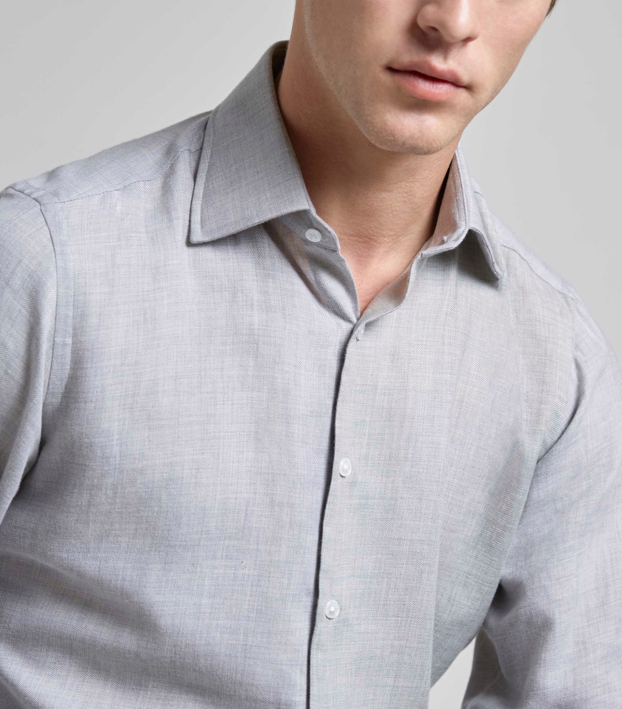 Grey Cashmerello Single Cuff Shirt
