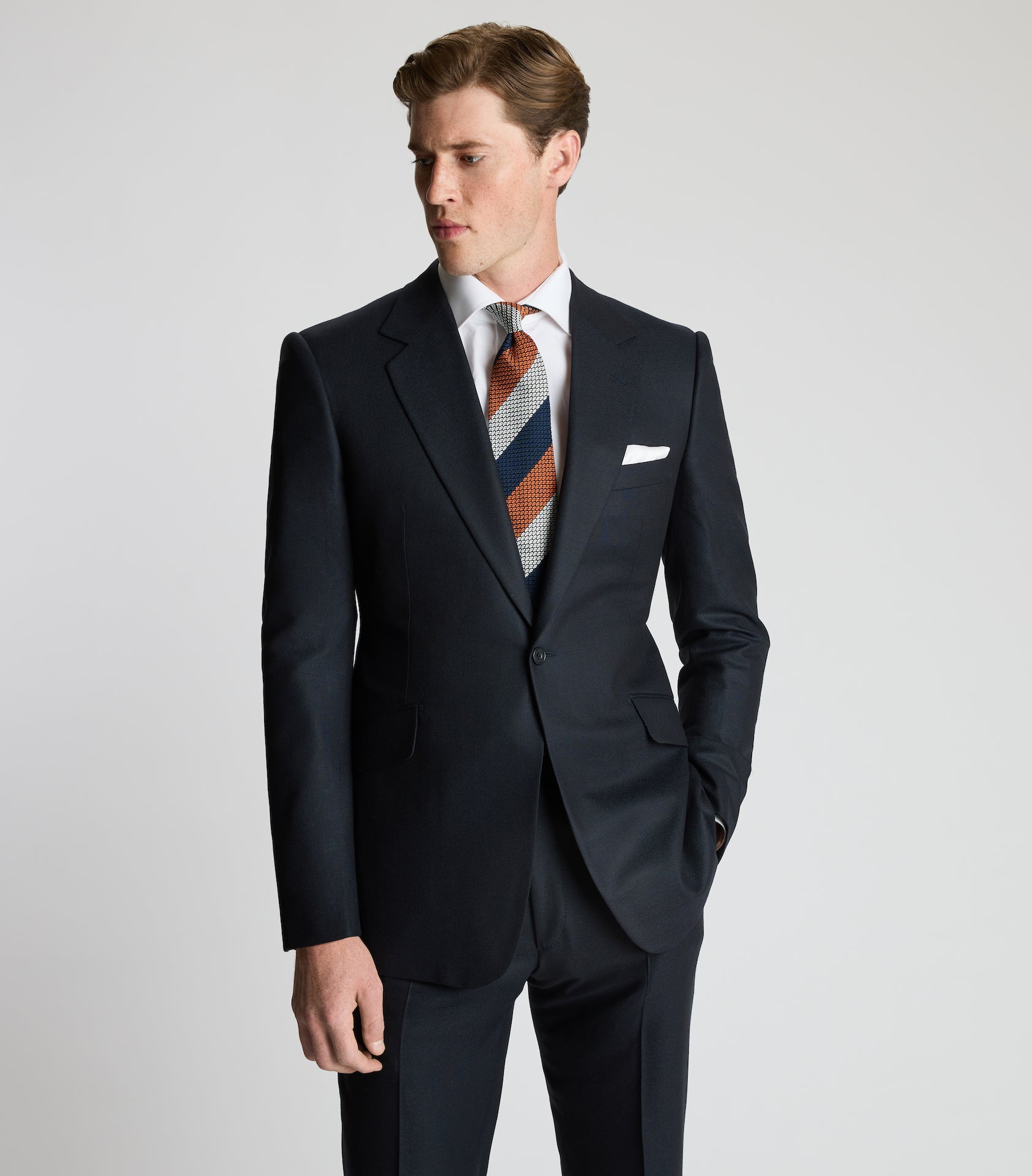 Navy Six-Ply Panama Single Breasted Suit