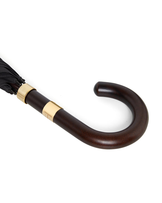 Black Dark Matt Wood Umbrella
