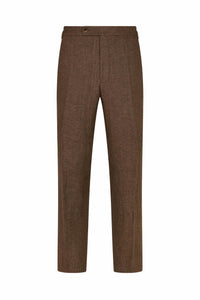 Tan Linen Twill Trousers