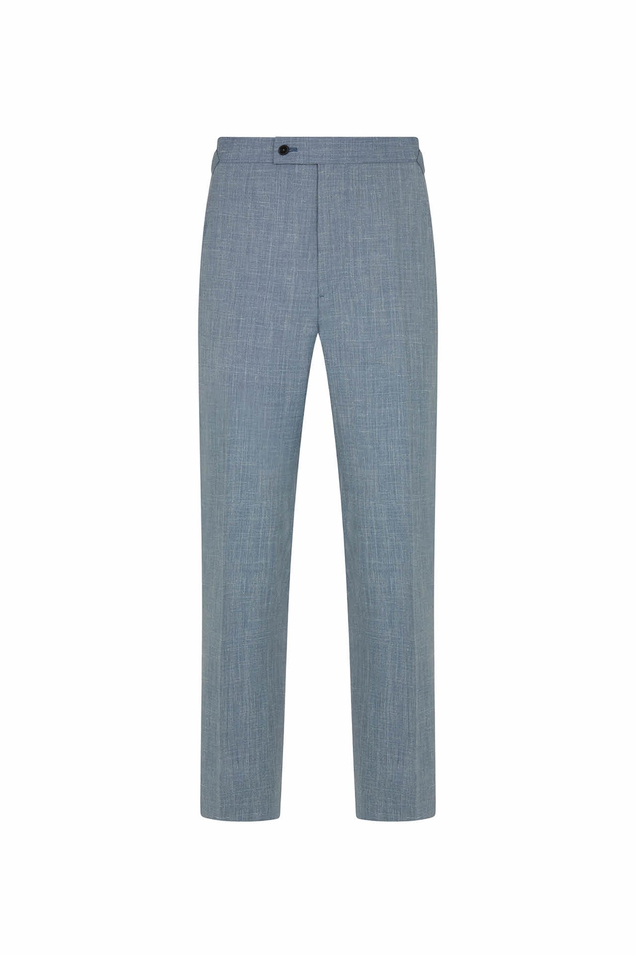 Light Blue Wool, Silk & Linen Trousers