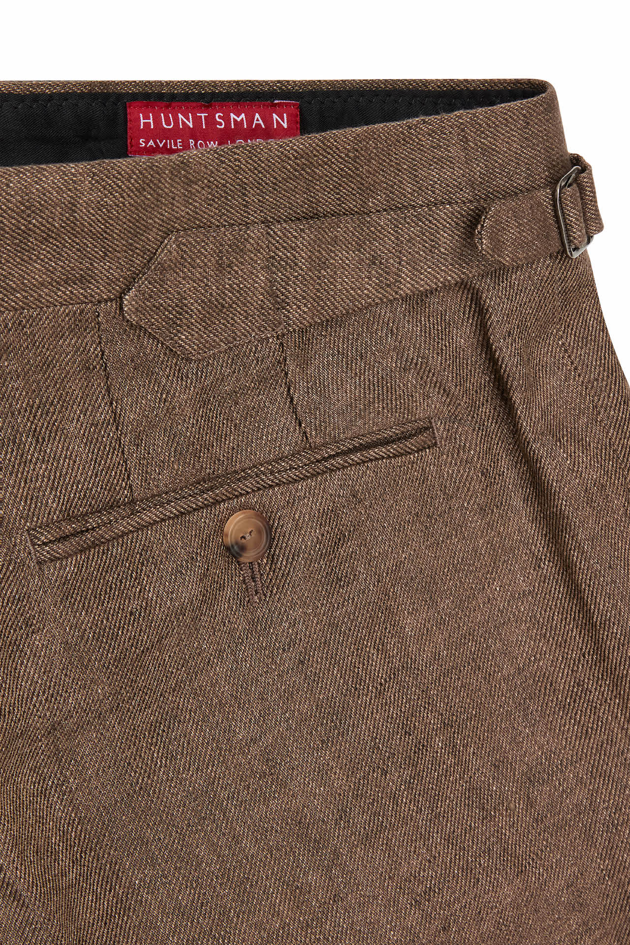 Tan Linen Twill Trousers