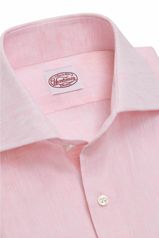 Pink Linen Single Cuff Shirt