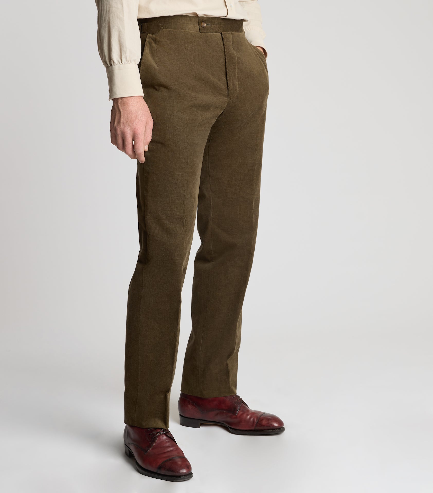 Sage Fine Cord Trousers