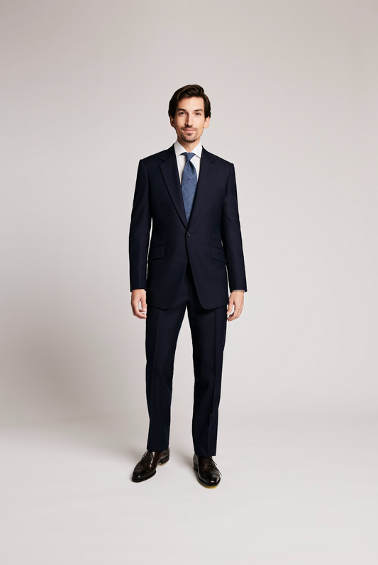 Navy Wool Twill Suit
