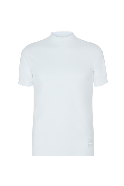 White Mock Neck T-Shirt – Huntsman Savile Row