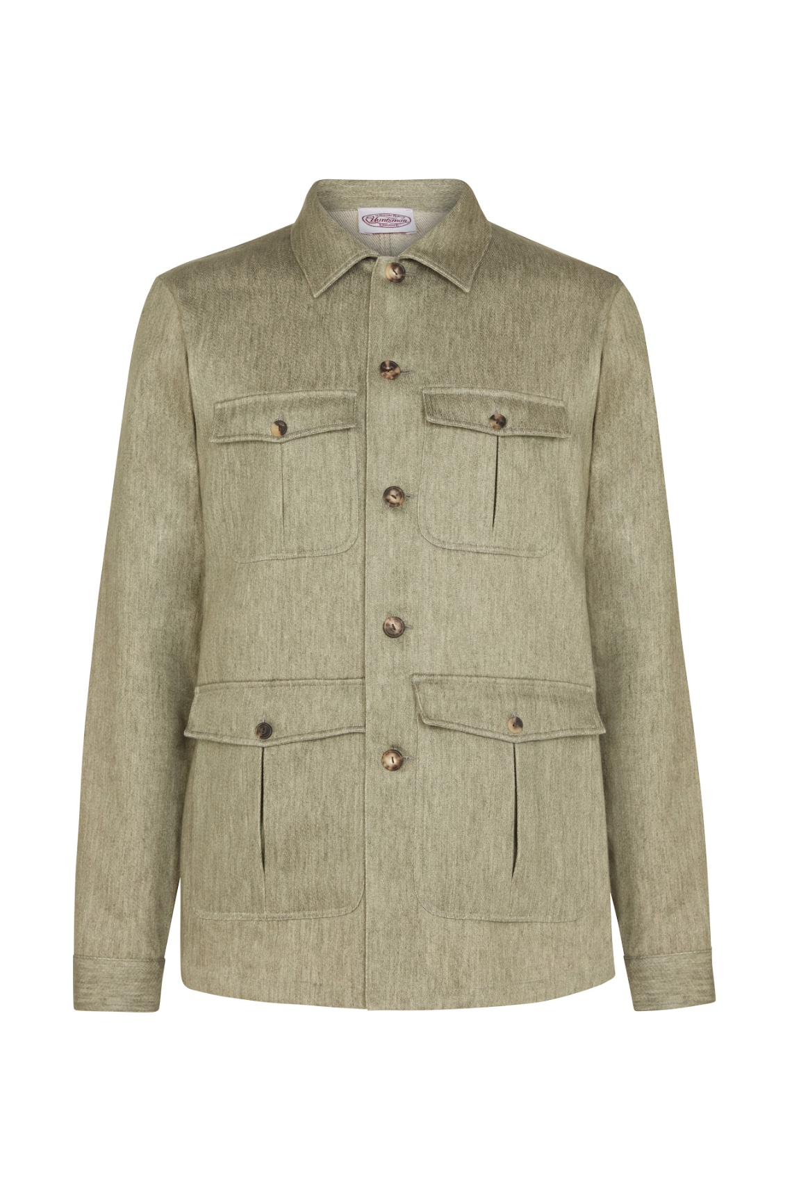 Sage Cotton/Linen Twill Safari Jacket