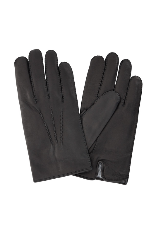 Black Leather Deerskin Gloves