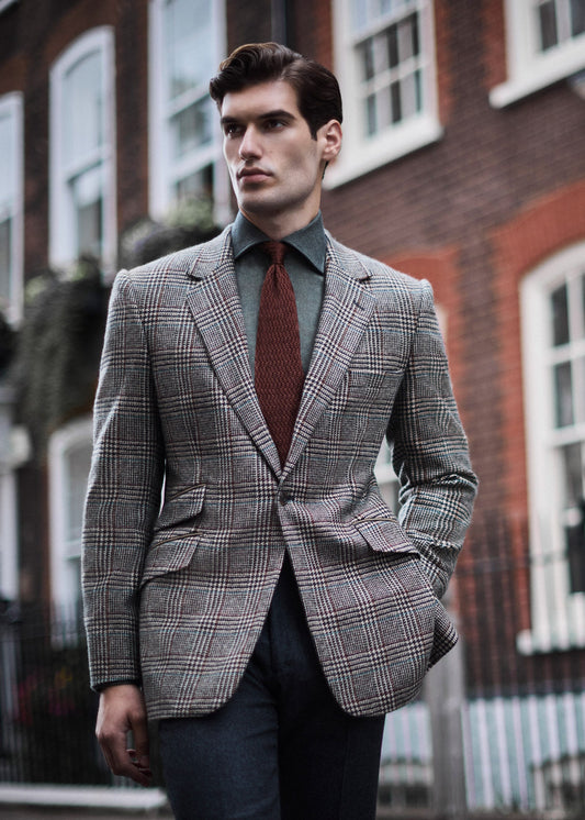 Rust/Green/Toffee Cashmere Glen Check Jacket