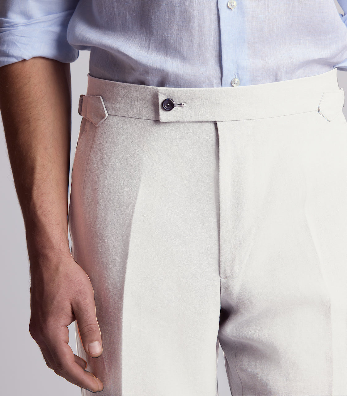 Antique White Linen Trouser