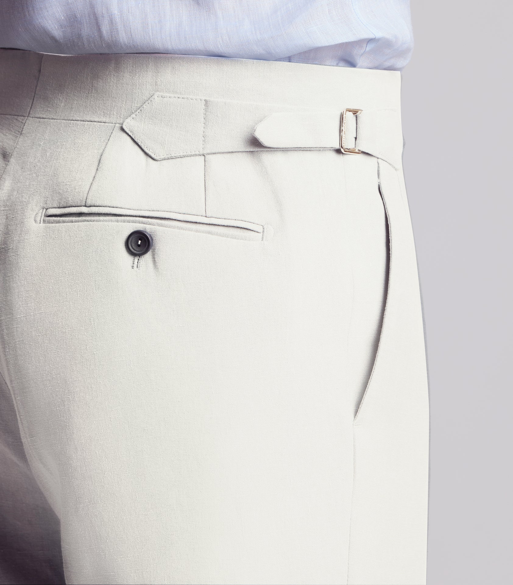 Antique White Linen Trouser