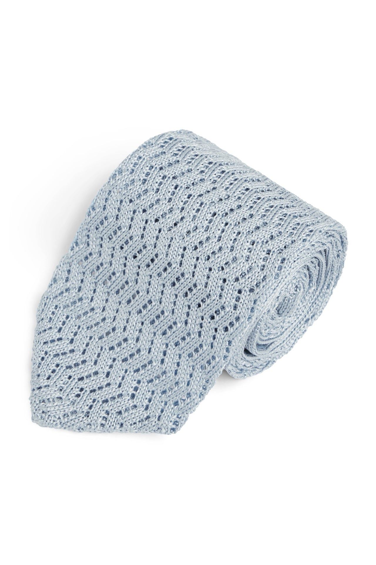 Silk Pointed Knit Tie – Huntsman Savile Row