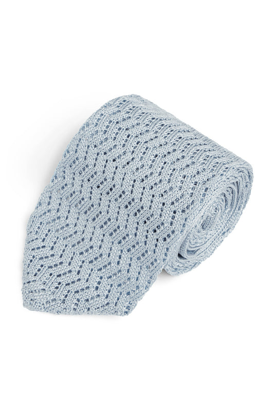 Silk Pointed Knit Tie