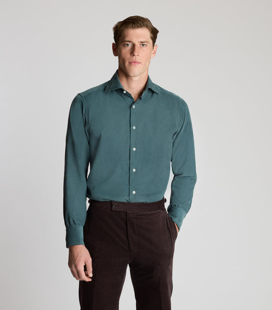 Teal Cotton Cord Shirt