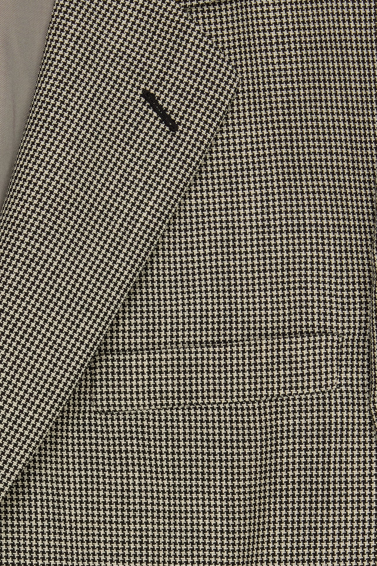 Black/White Micro Puppytooth Single Breasted Suit