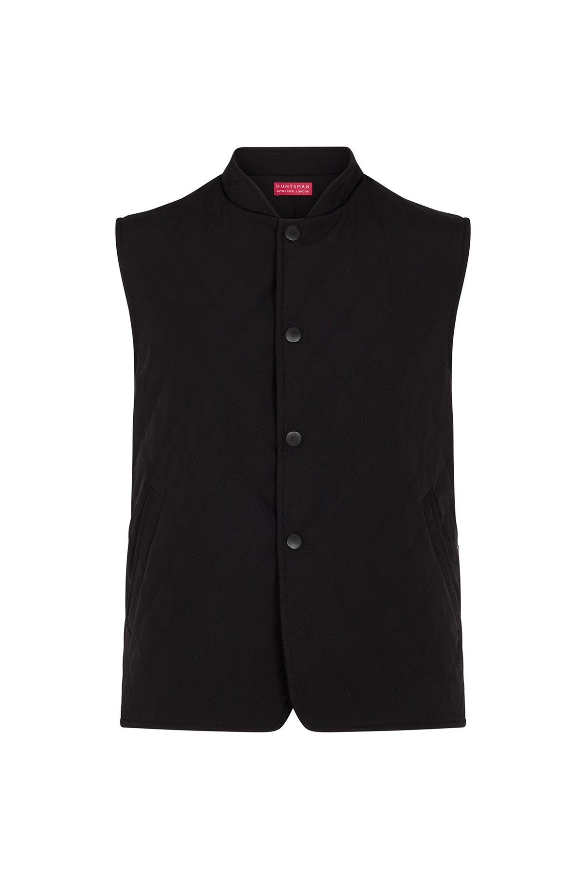 Black Quilted Cashmere Lined Gilet
