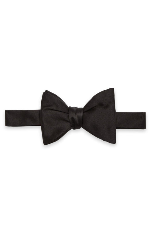 Black Satin Bow Tie