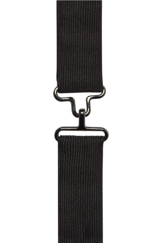 Black Silk Ribbed Bow Tie