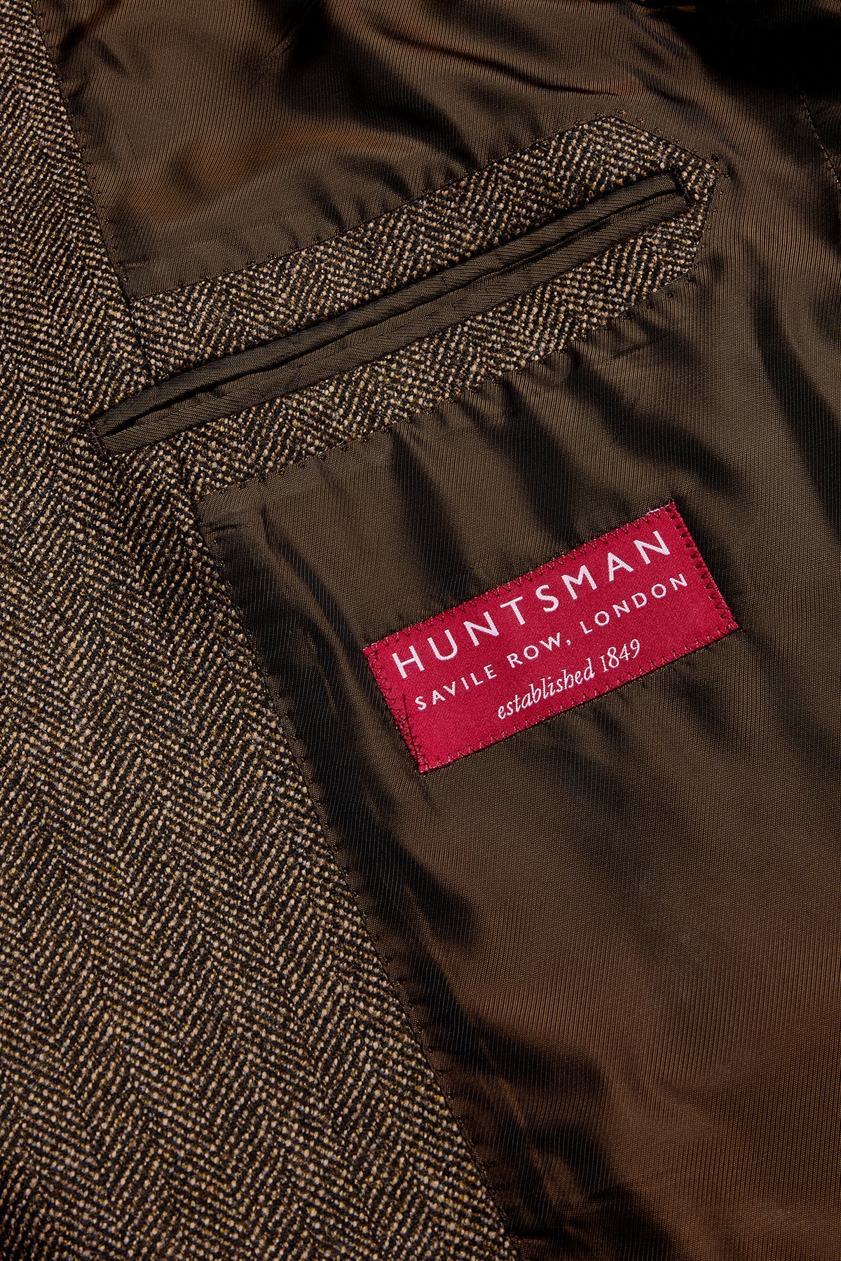 Brown Tweed Herringbone Single Breasted Suit