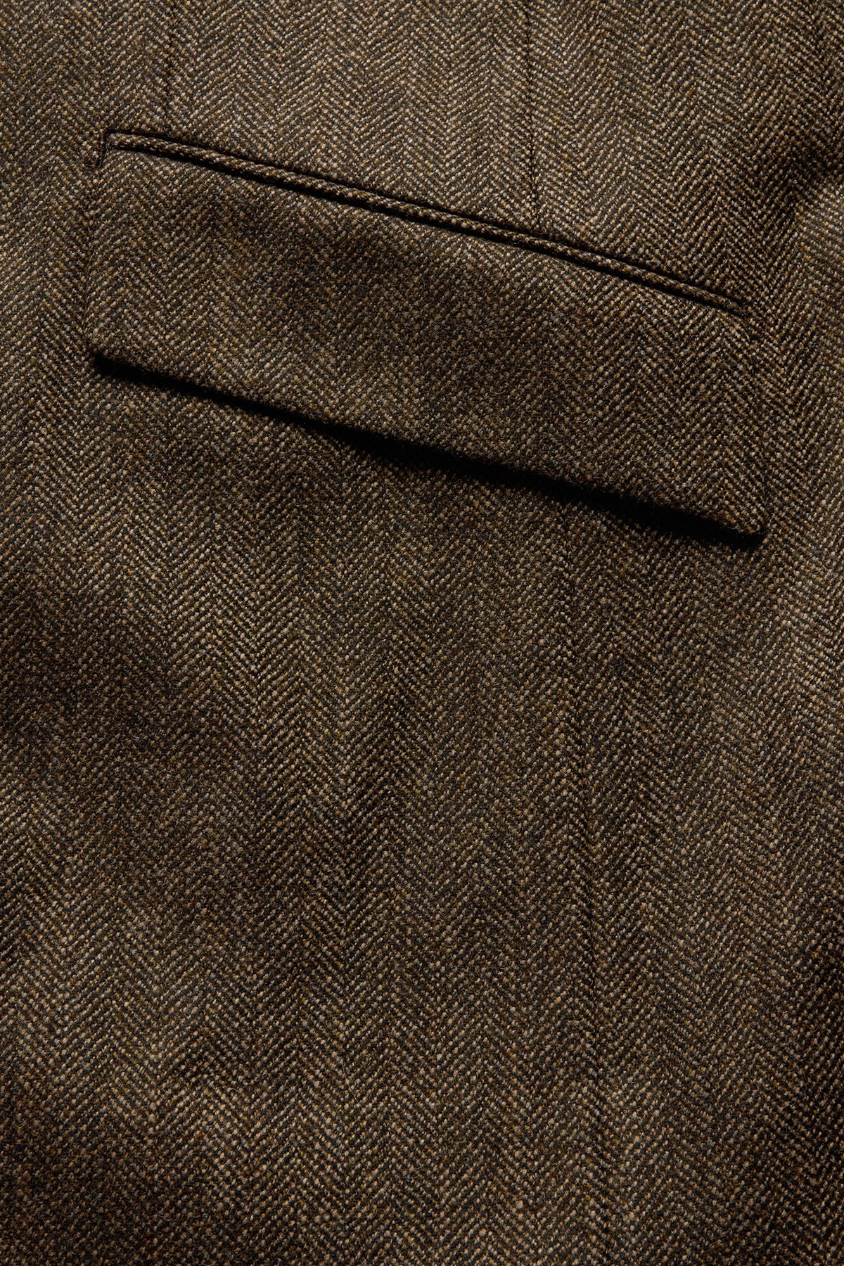 Brown Tweed Herringbone Single Breasted Suit