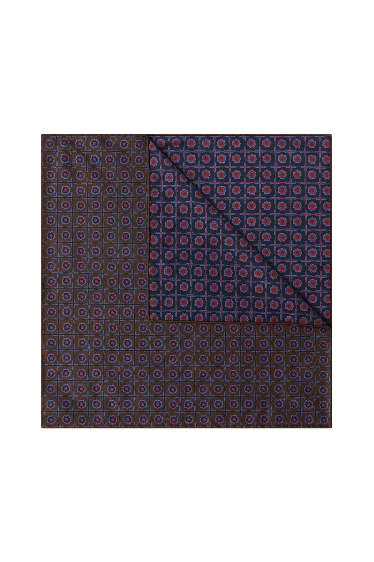Brown Madder Double Sided Pocket Square
