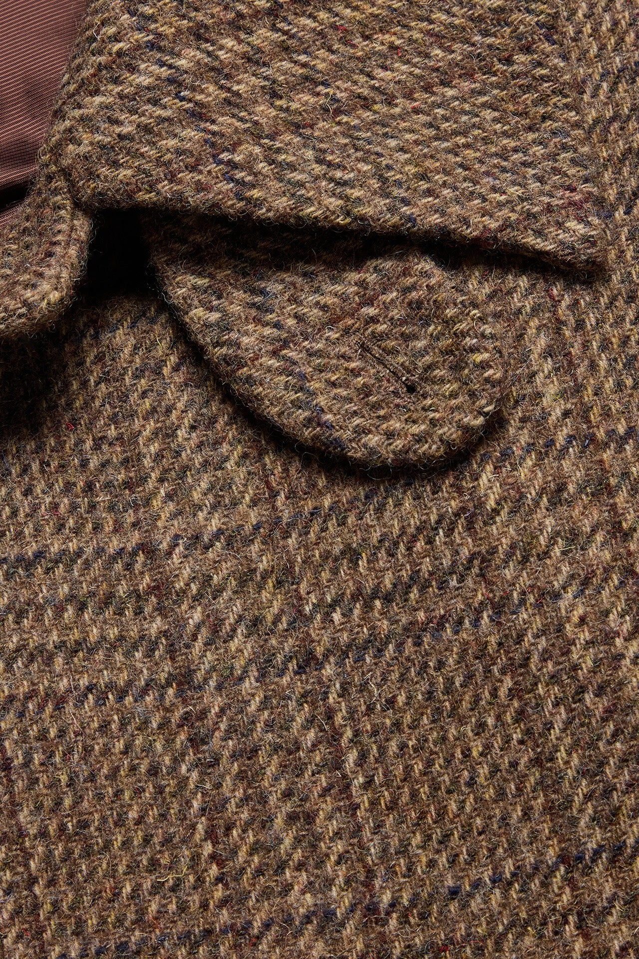 Brown Tweed Balmacaan Overcoat