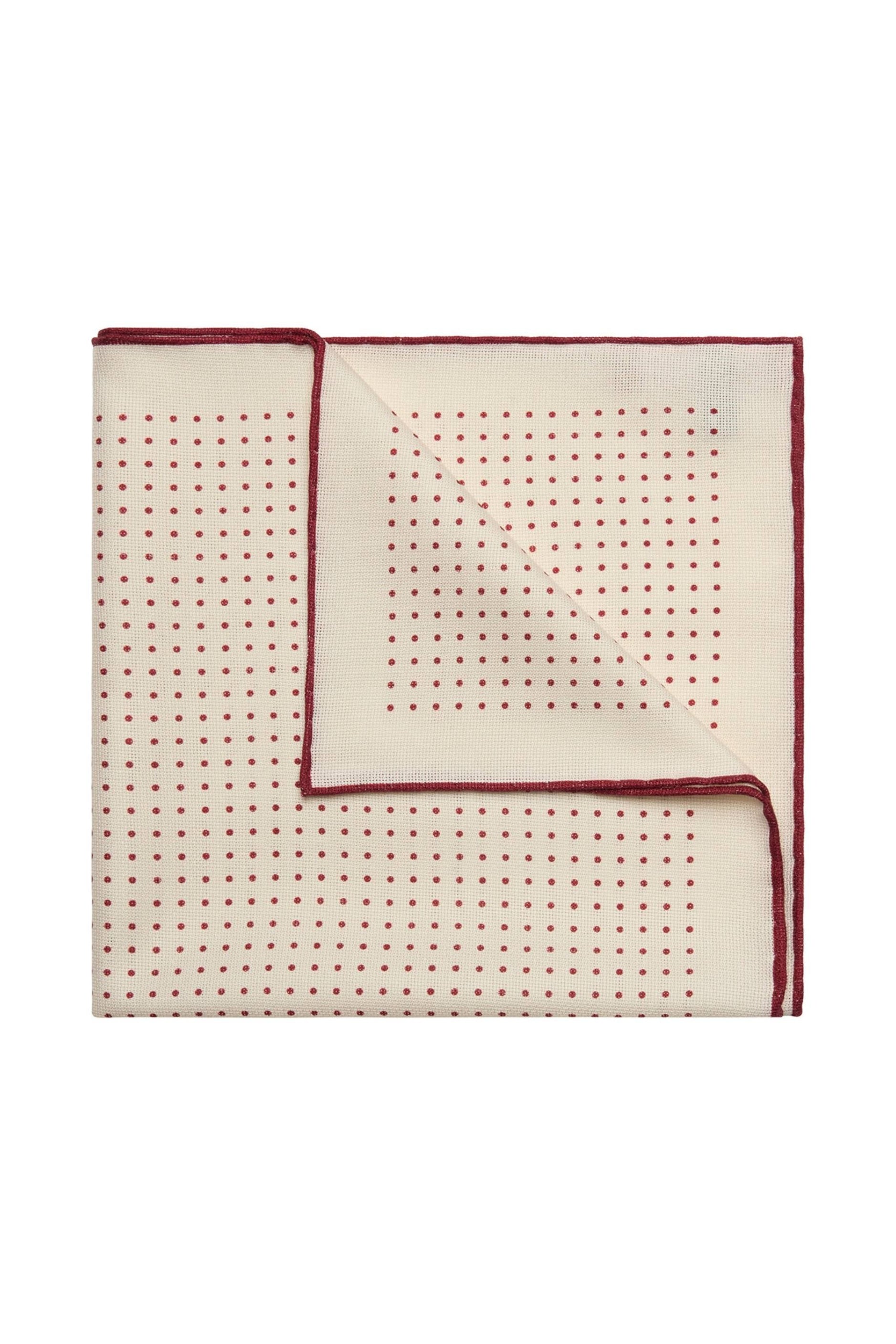Spot Silk Hopsack Pocket Square