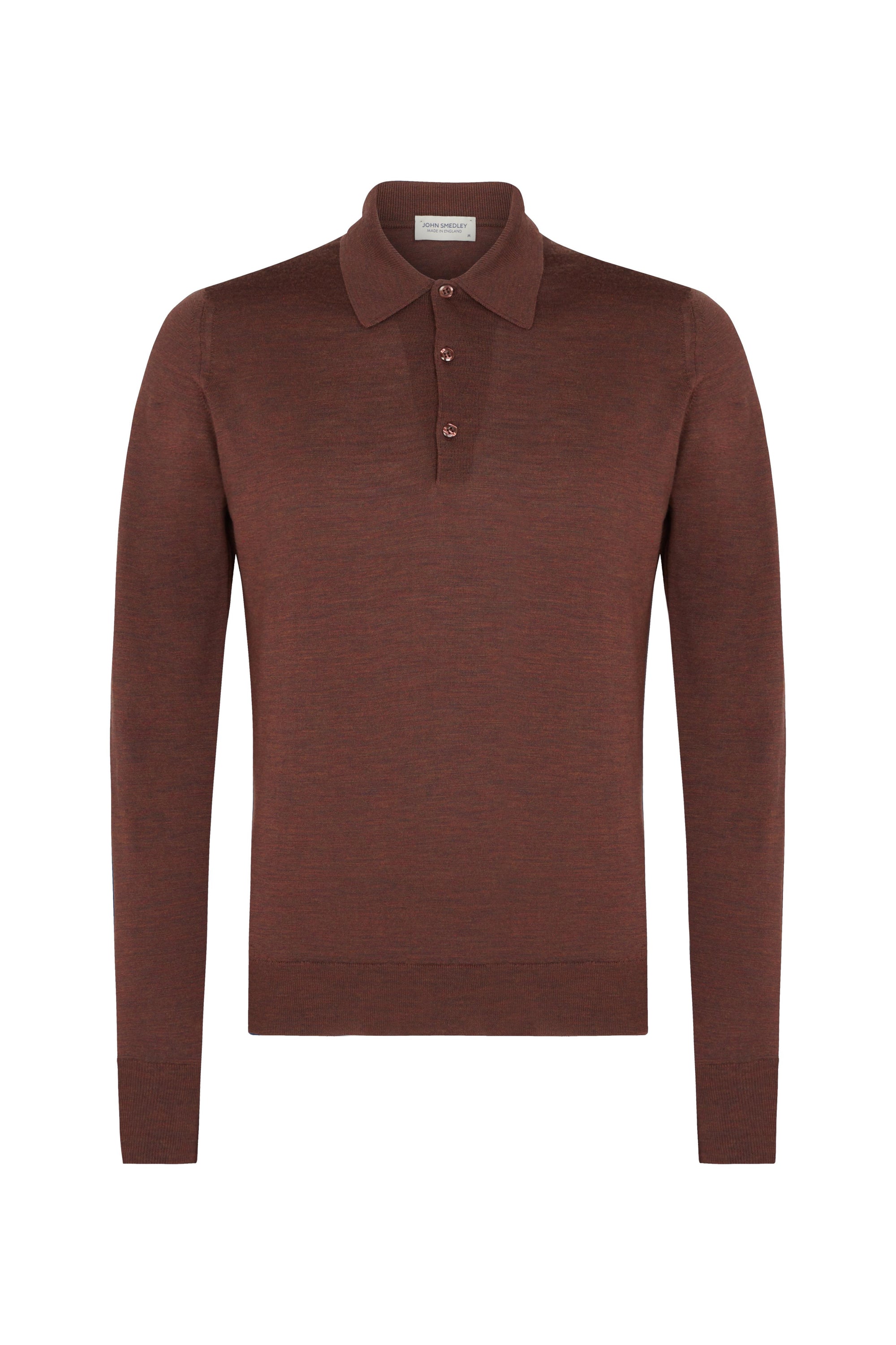 Copper Merino Wool Polo Neck Knitwear