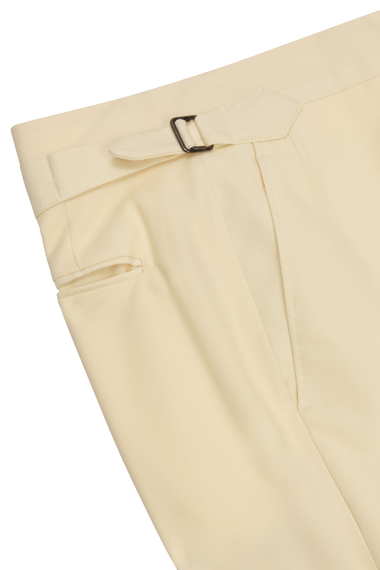 Cream Wool Twill Trousers