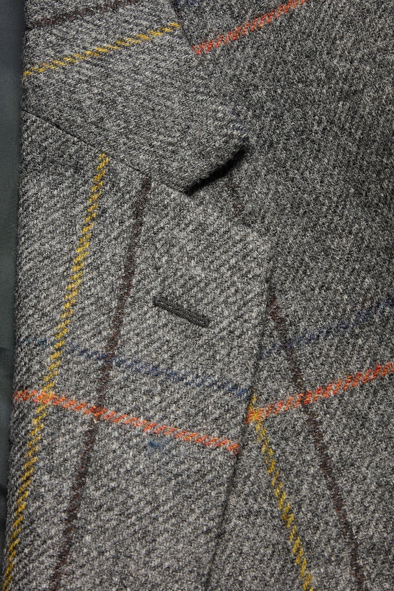 Grey Tweed House Overcheck Single Breasted Jacket