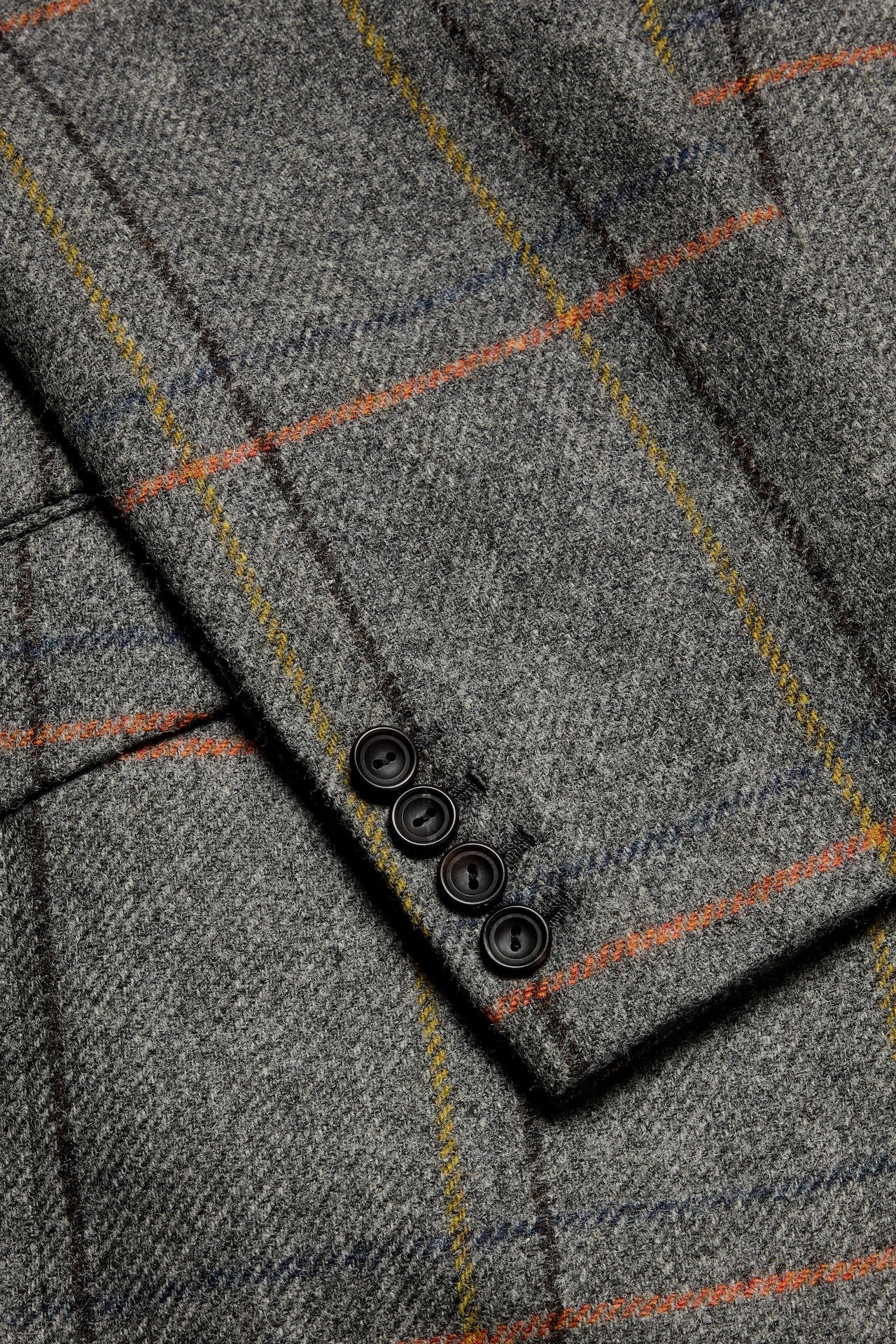 Grey Tweed House Overcheck Single Breasted Jacket