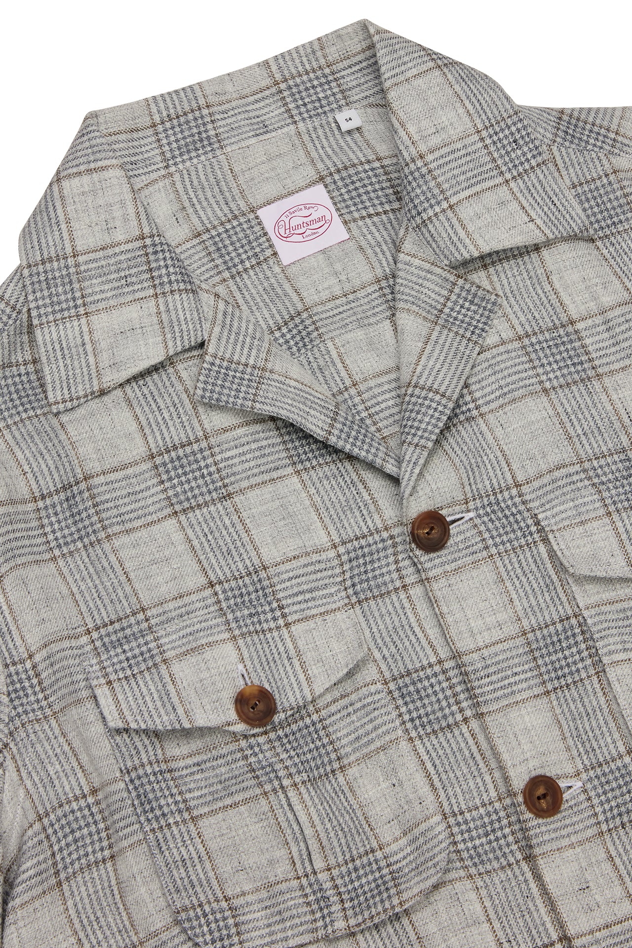 Grey Overcheck Safari Jacket