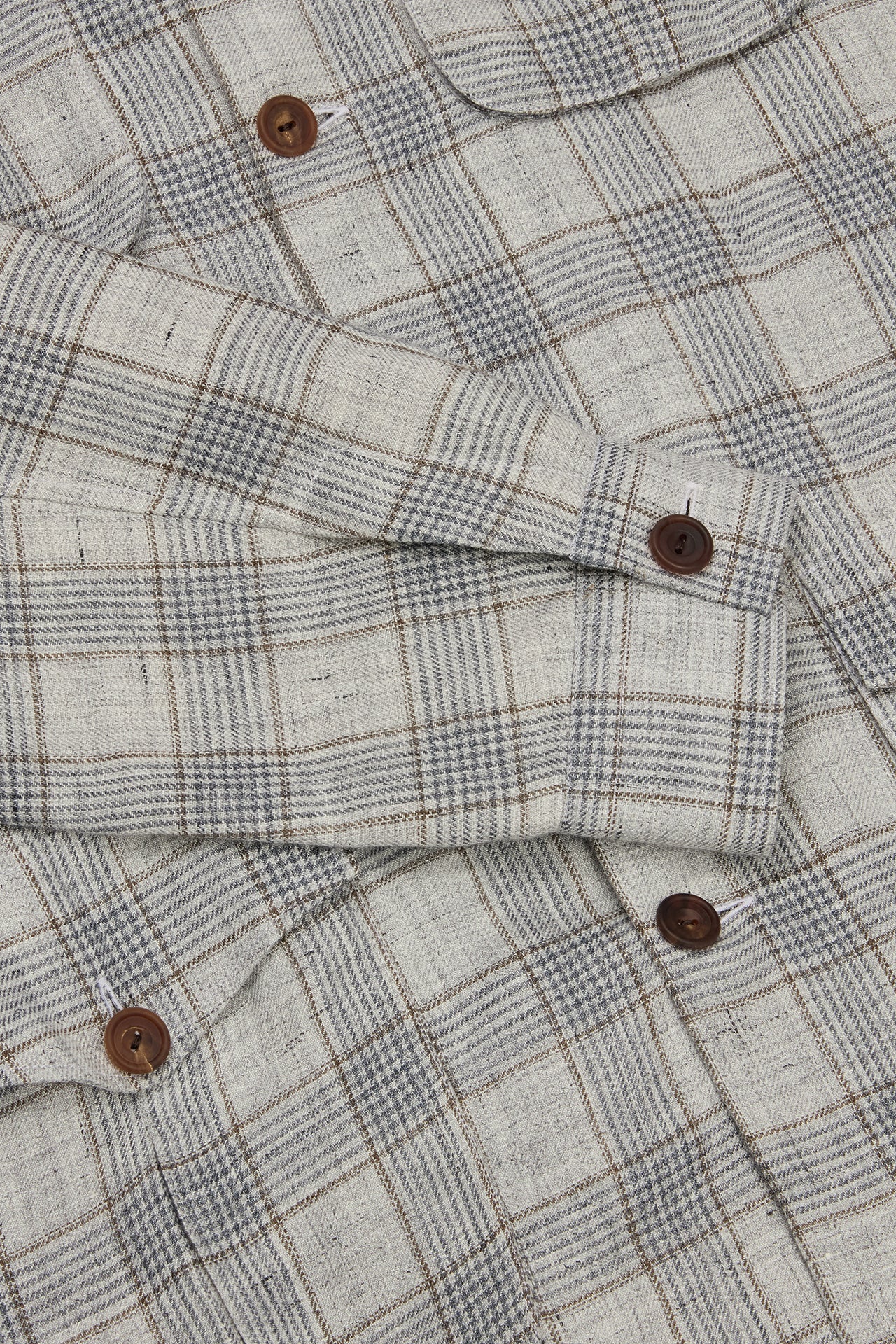 Grey Overcheck Safari Jacket