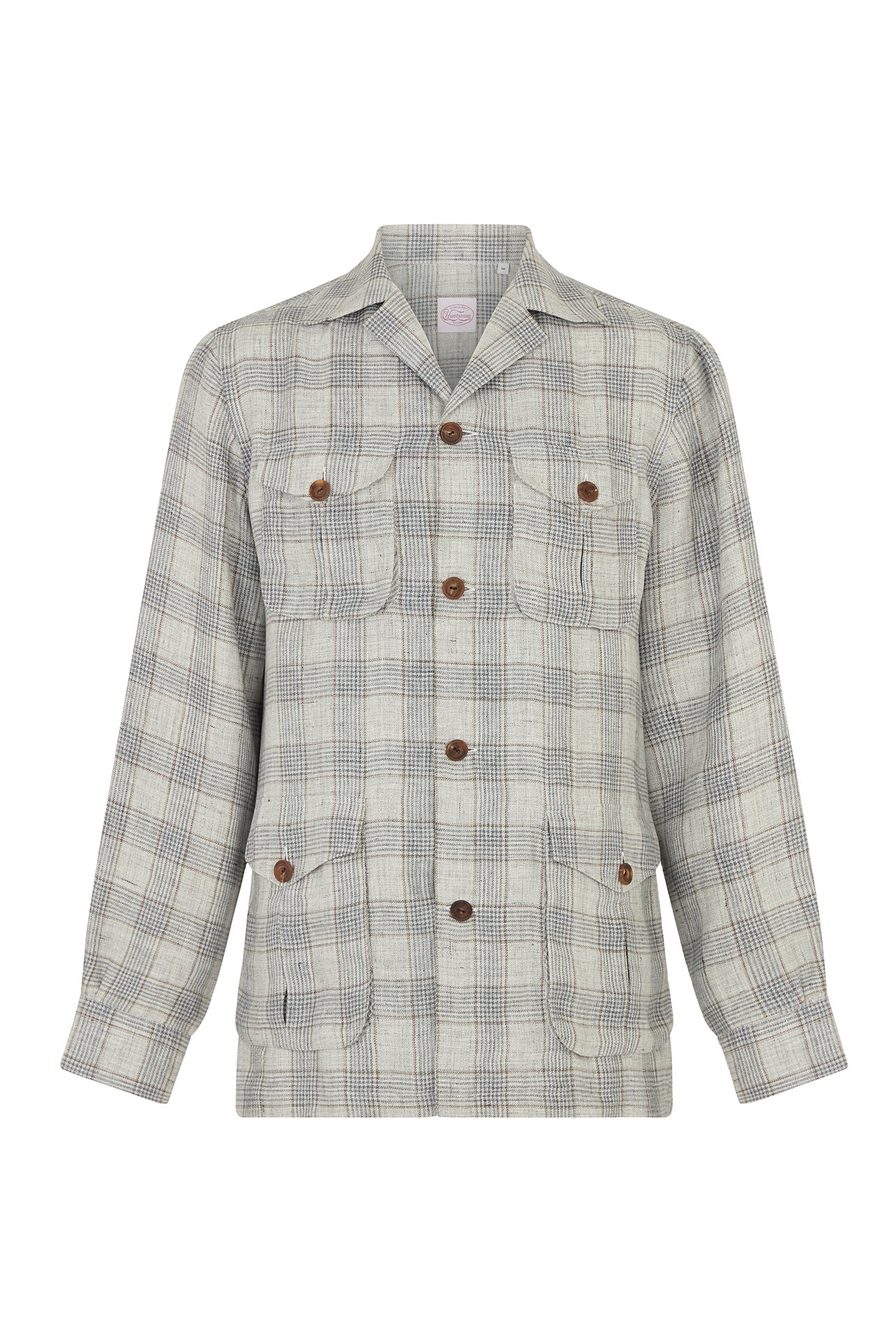 Grey Overcheck Safari Jacket