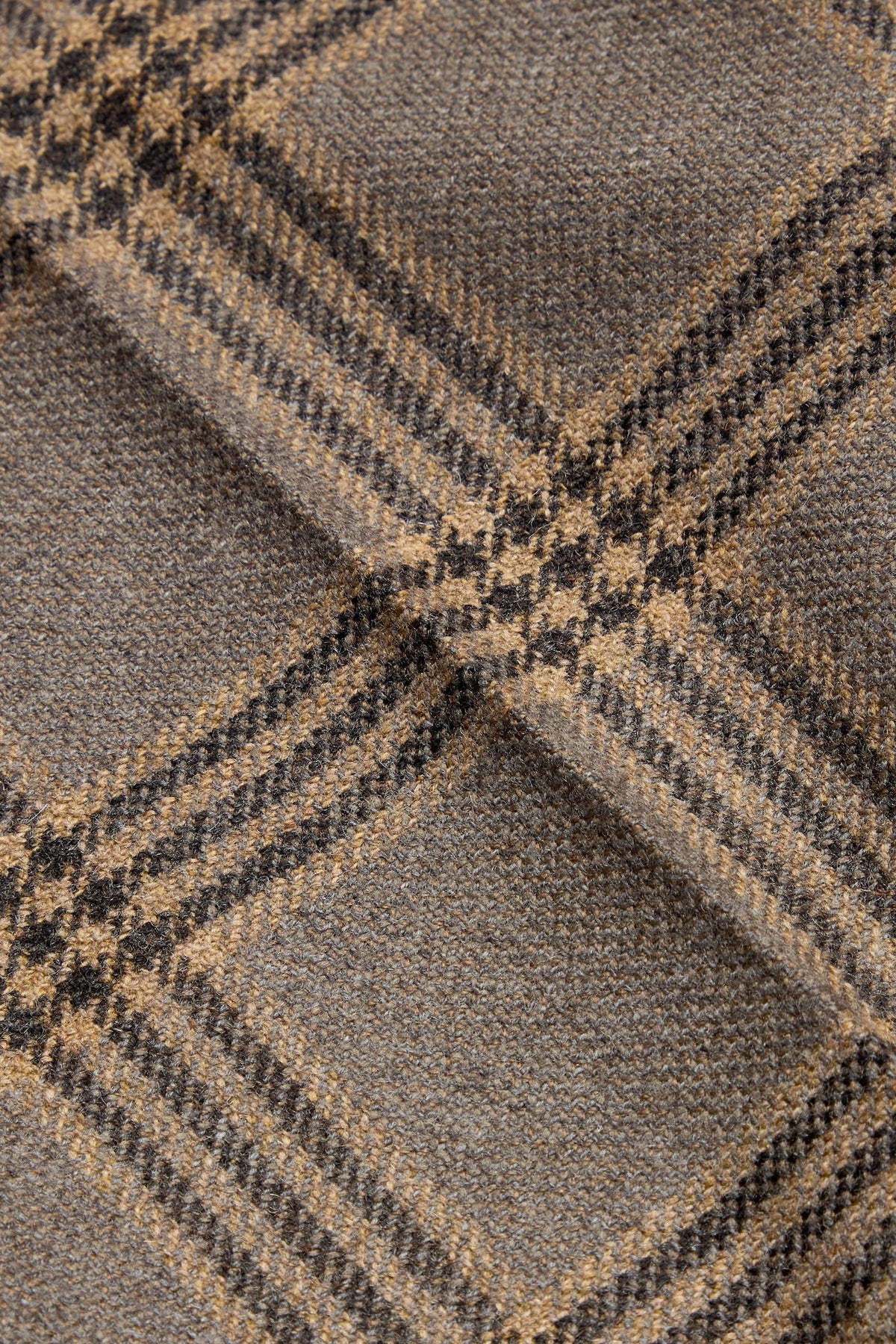 Grey/Brown Wool Overcheck Trousers